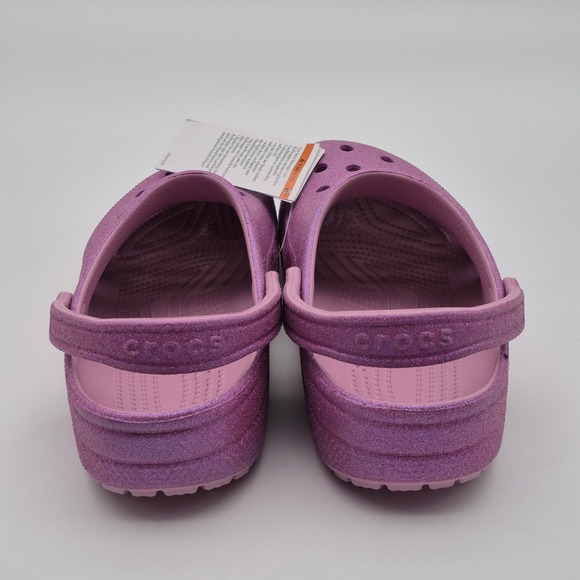 Crocs Classic Clogs Iridescent Glitter Hydrangea Women's Size 9 Shoes Purple - Picture 8 of 12